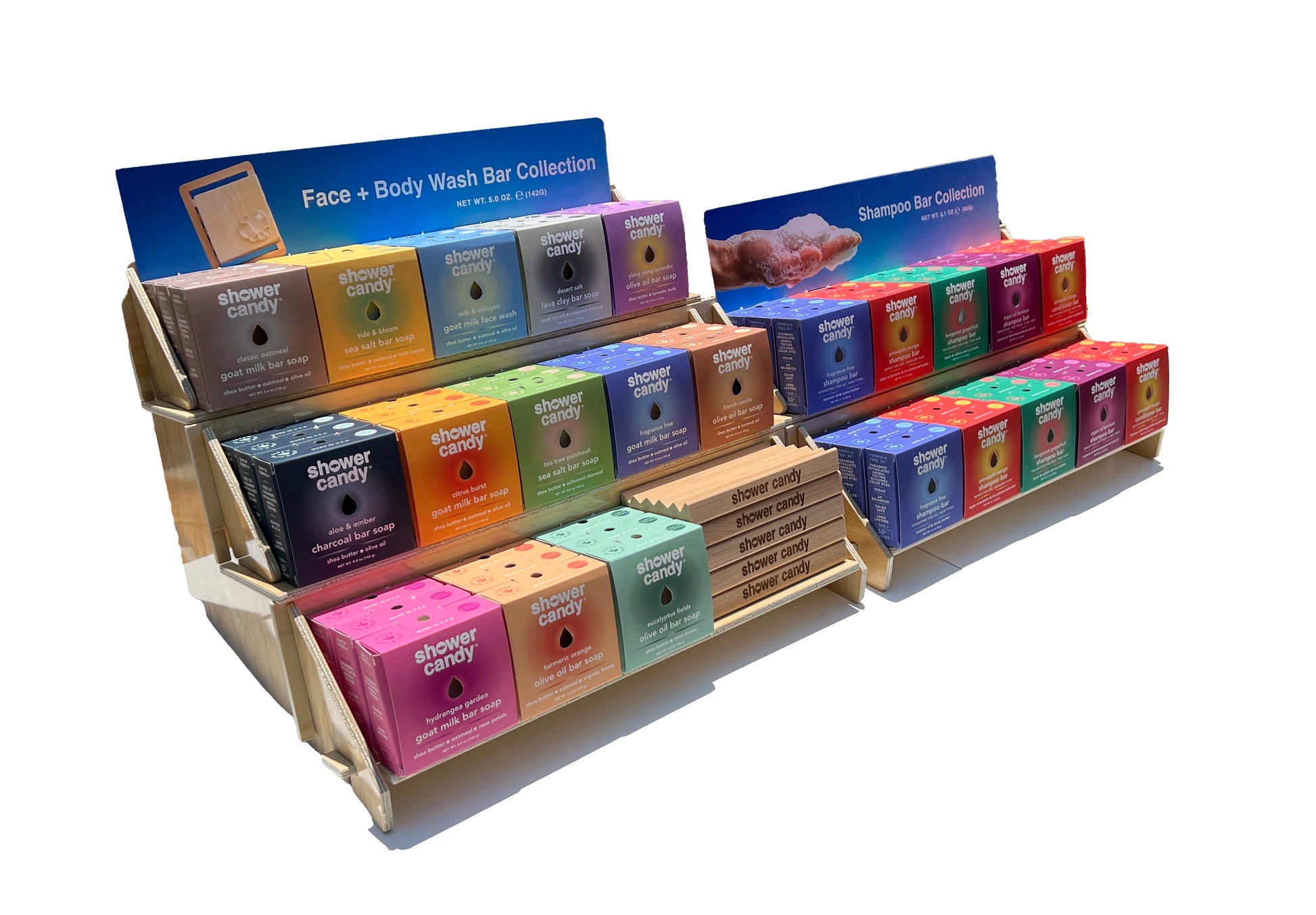 The Full Line Up Countertop Display with Back Stock - 228 pcs