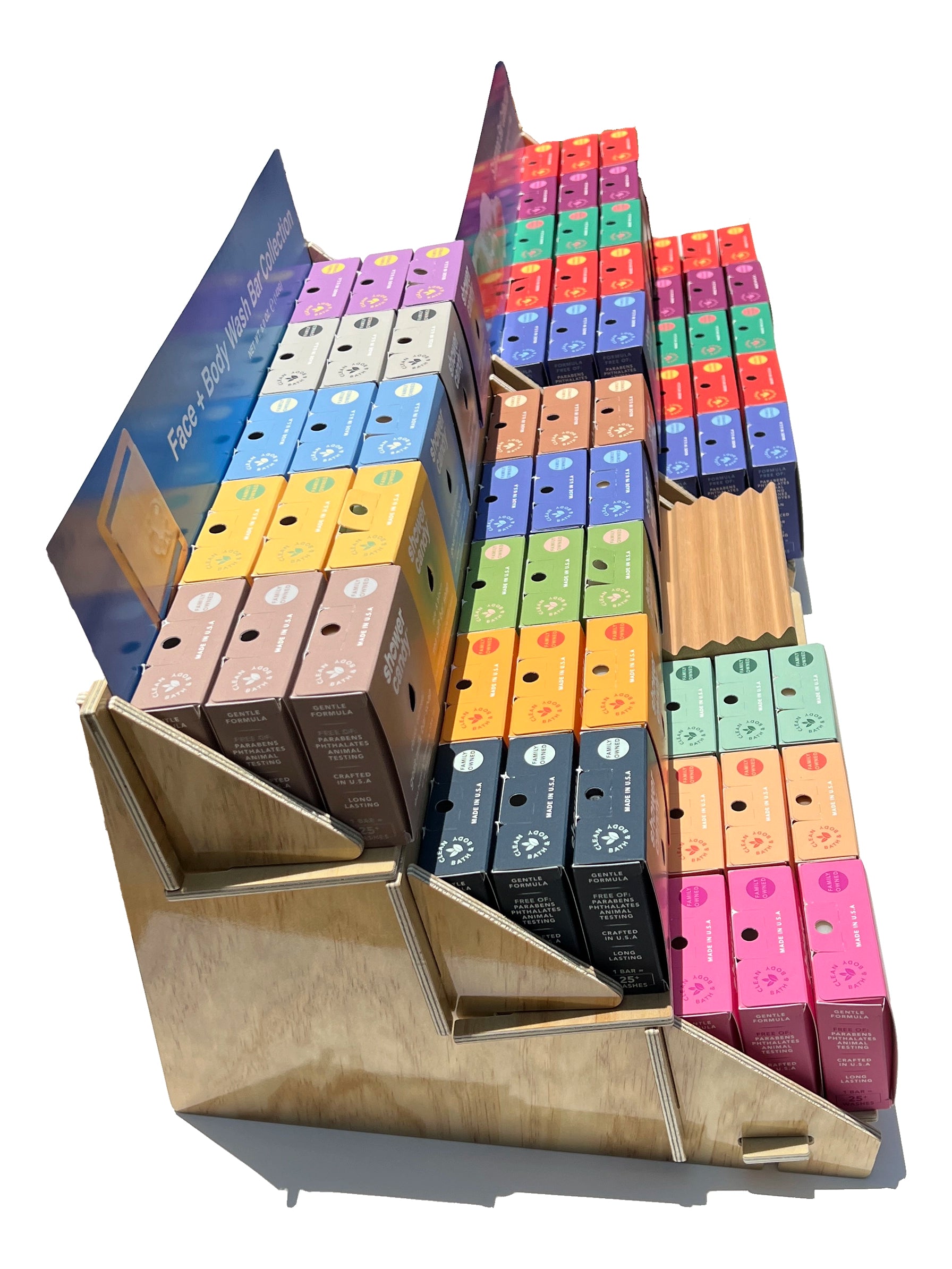 The Full Line Up Countertop Display with Back Stock - 228 pcs