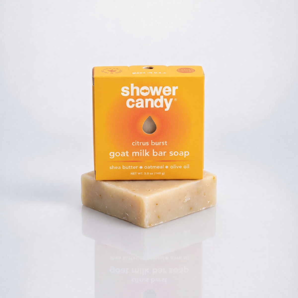 Citrus Burst goat milk bar soap by Shower Candy