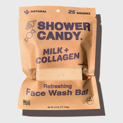 Milk and Collagen Solid Face Wash Bar Soap | Sustainable Facial Cleanser