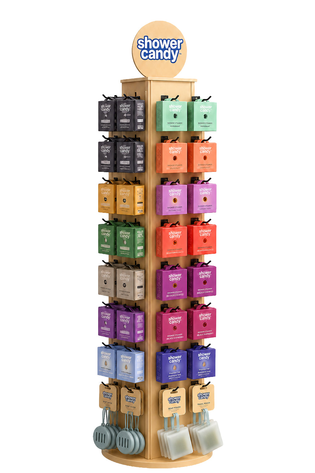Tower floor display - 20 items x 18 pcs each - 360 pcs total