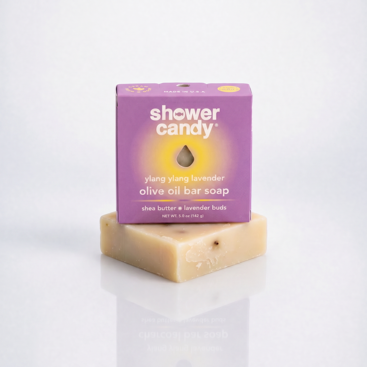 Ylang Ylang Lavender olive oil bar soap by Shower Candy