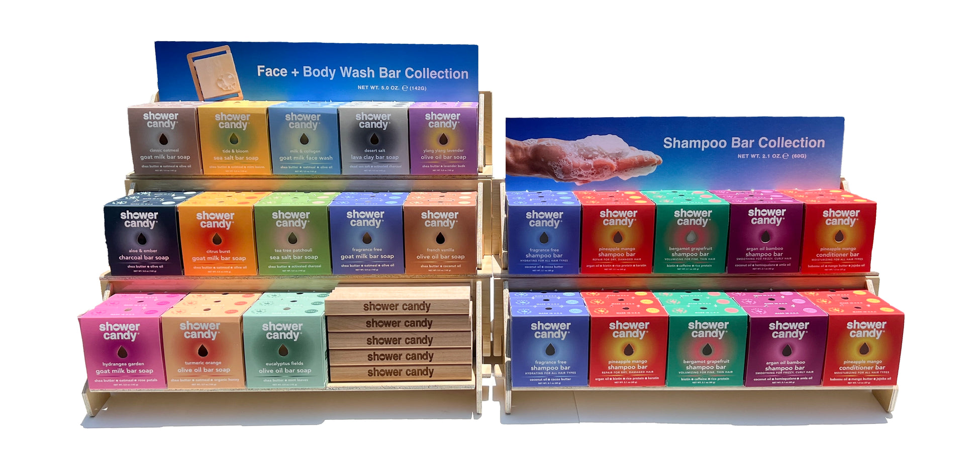 The Full Line Up Countertop Display with Back Stock - 228 pcs