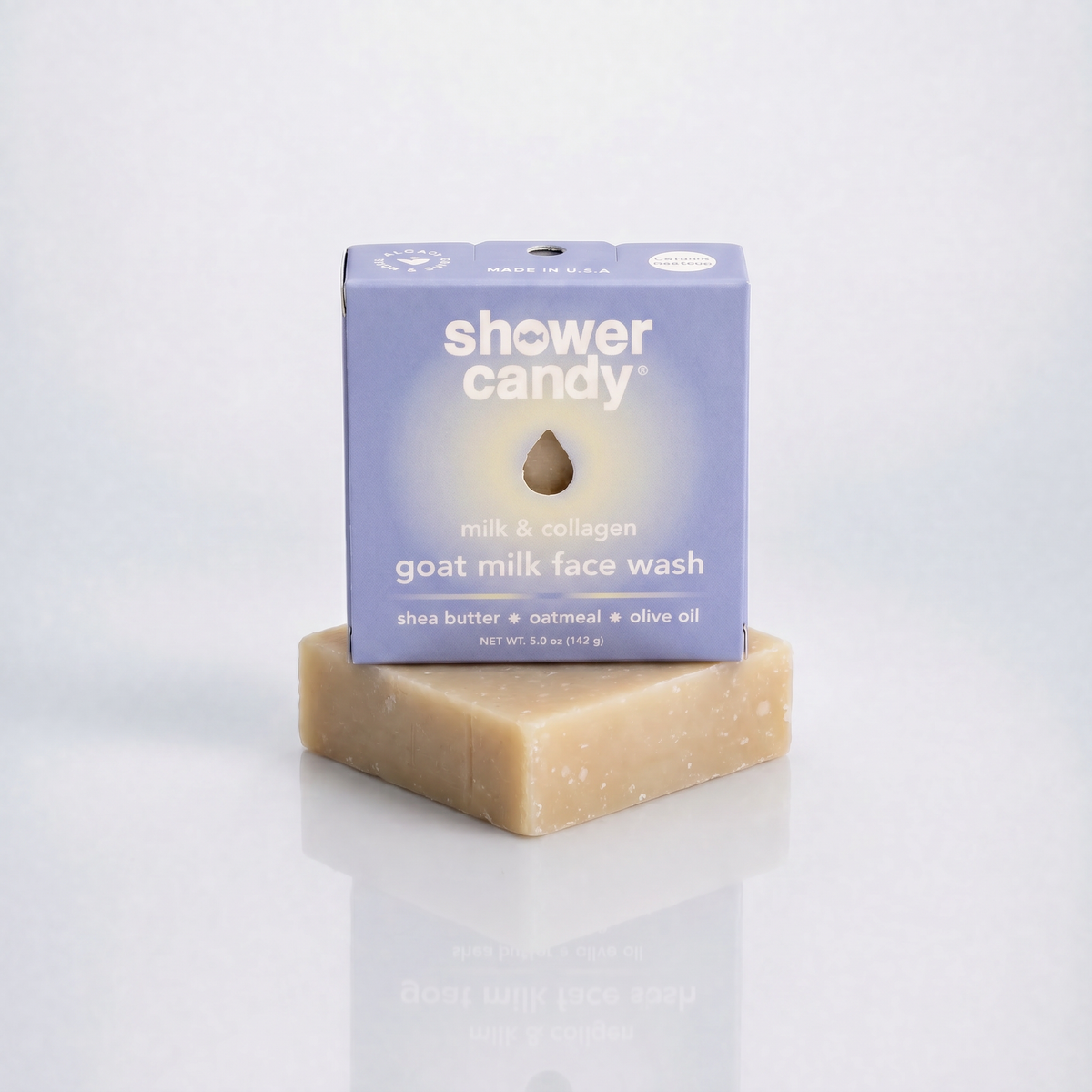 Milk and Collagen face wash bar with goat milk by Shower Candy