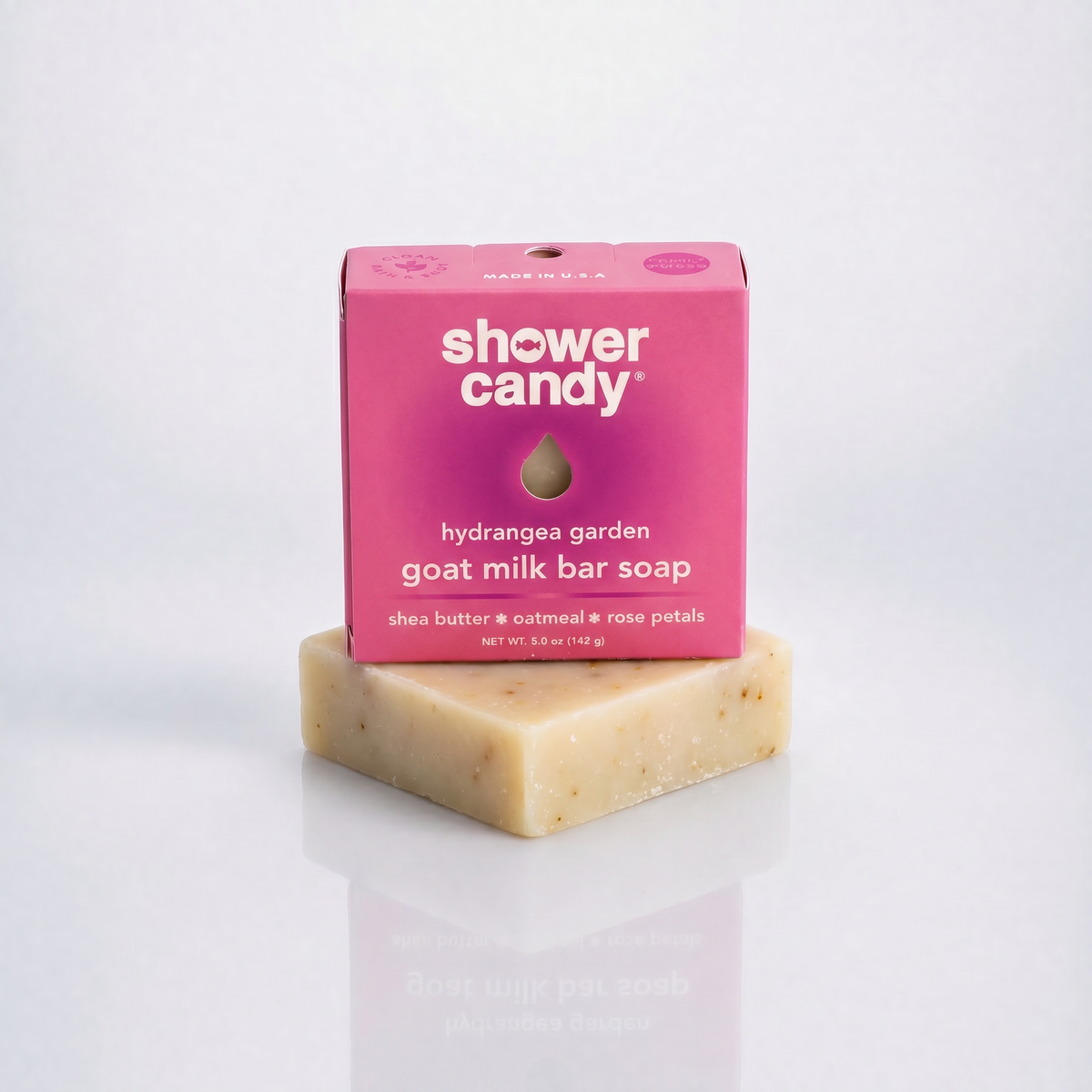 Hydrangea Garden floral goat milk soap bar