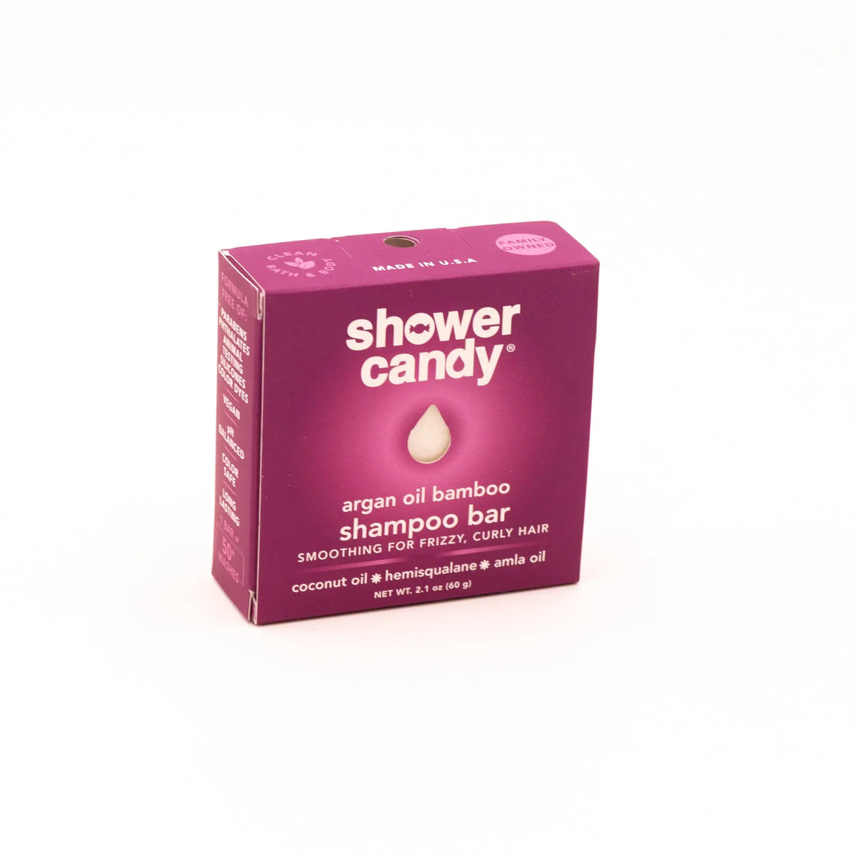 Argan Oil Bamboo Shampoo Bar – Smoothing Solid Shampoo for Frizzy and Curly Hair SHOWER CANDY