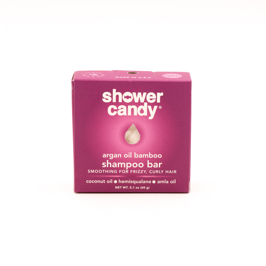 Argan Oil Bamboo Shampoo Bar – Smoothing Solid Shampoo for Frizzy and Curly Hair