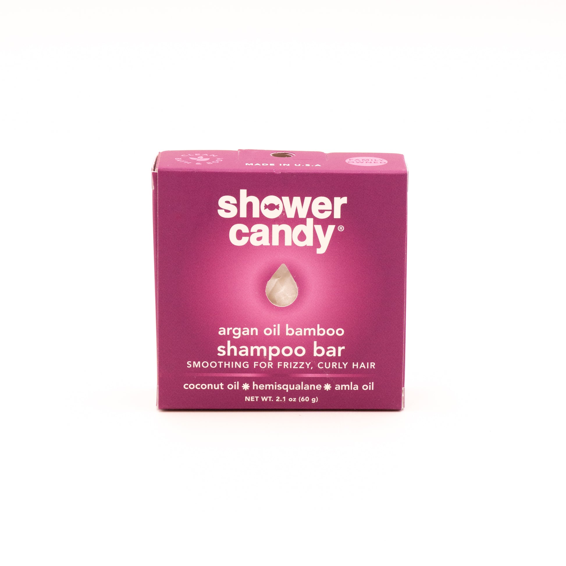 Shower Candy Argan Oil Bamboo Shampoo Bar – Smoothing Solid Shampoo for Frizzy and Curly Hair