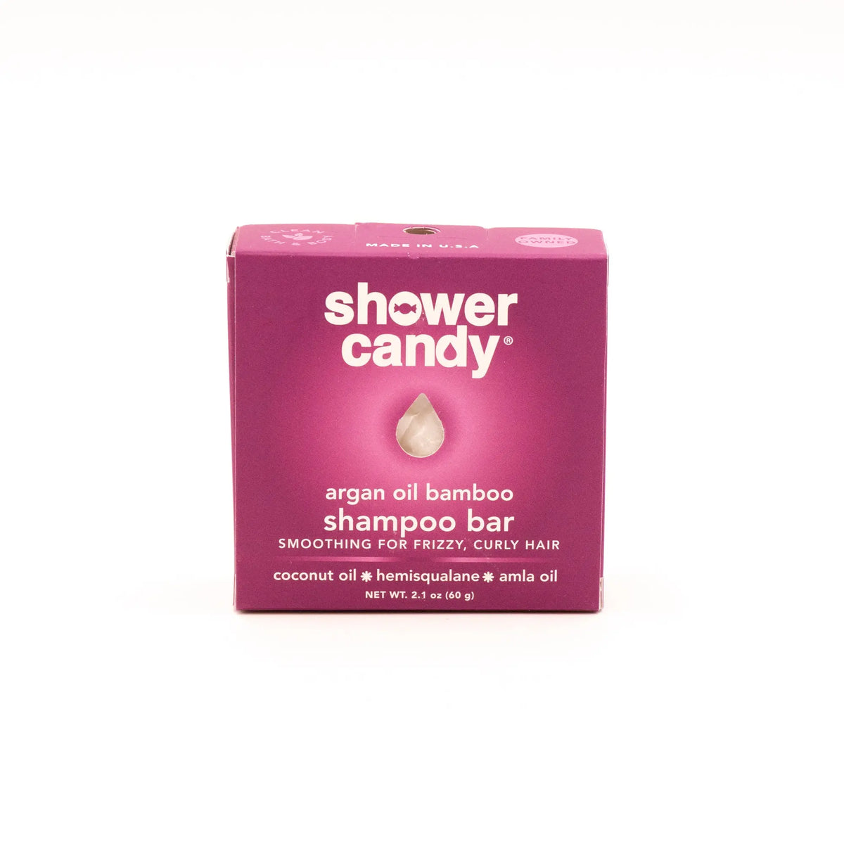 Argan Oil Bamboo Shampoo Bar – Smoothing Solid Shampoo for Frizzy and Curly Hair SHOWER CANDY