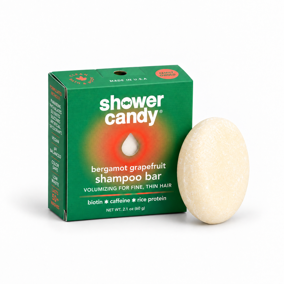 Bergamot Grapefruit Volumizing Shampoo Bar | Shower Candy - for Fine Hair
