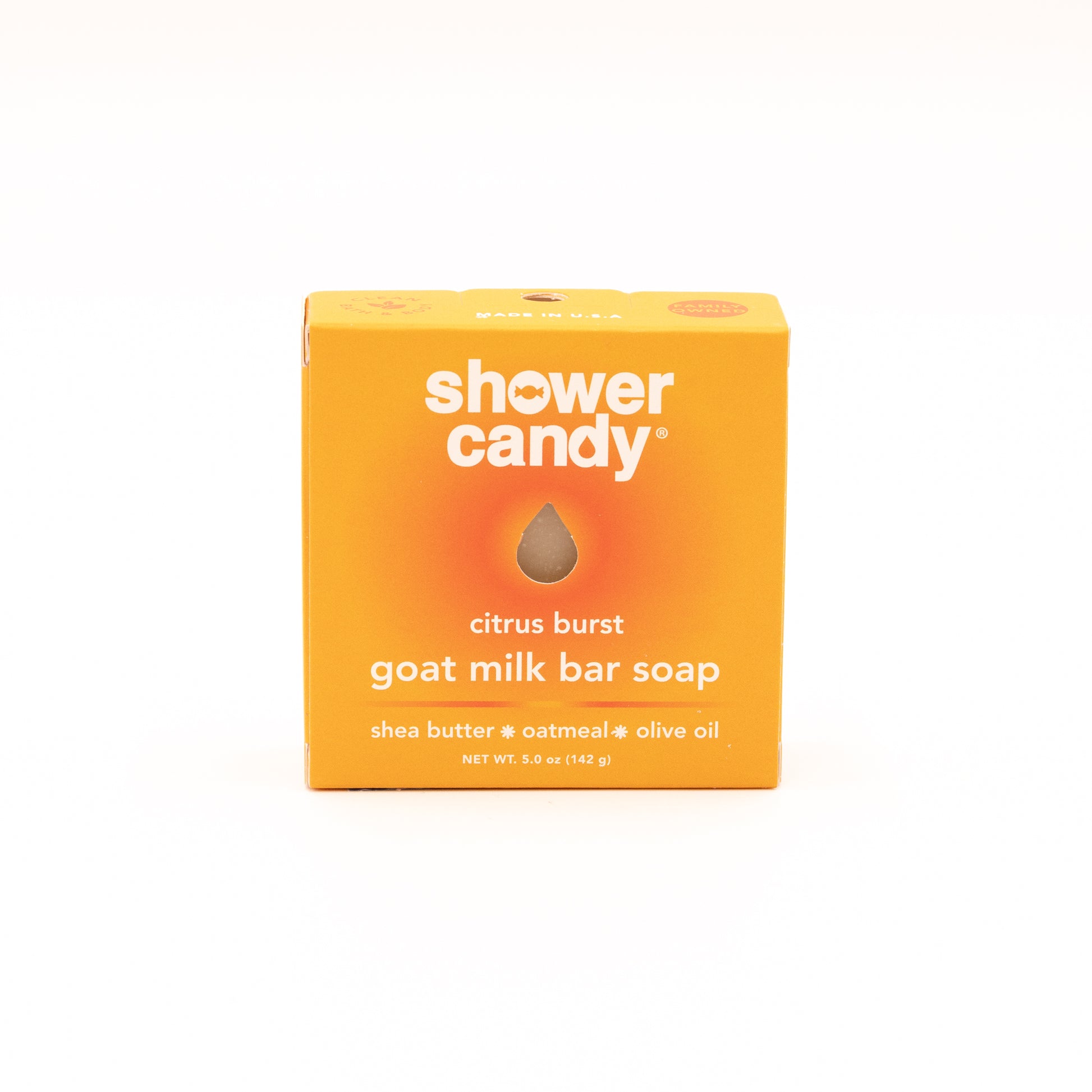 Shower Candy Citrus Burst Goat Milk Bar Soap – Refreshing Hydrating Cleanse