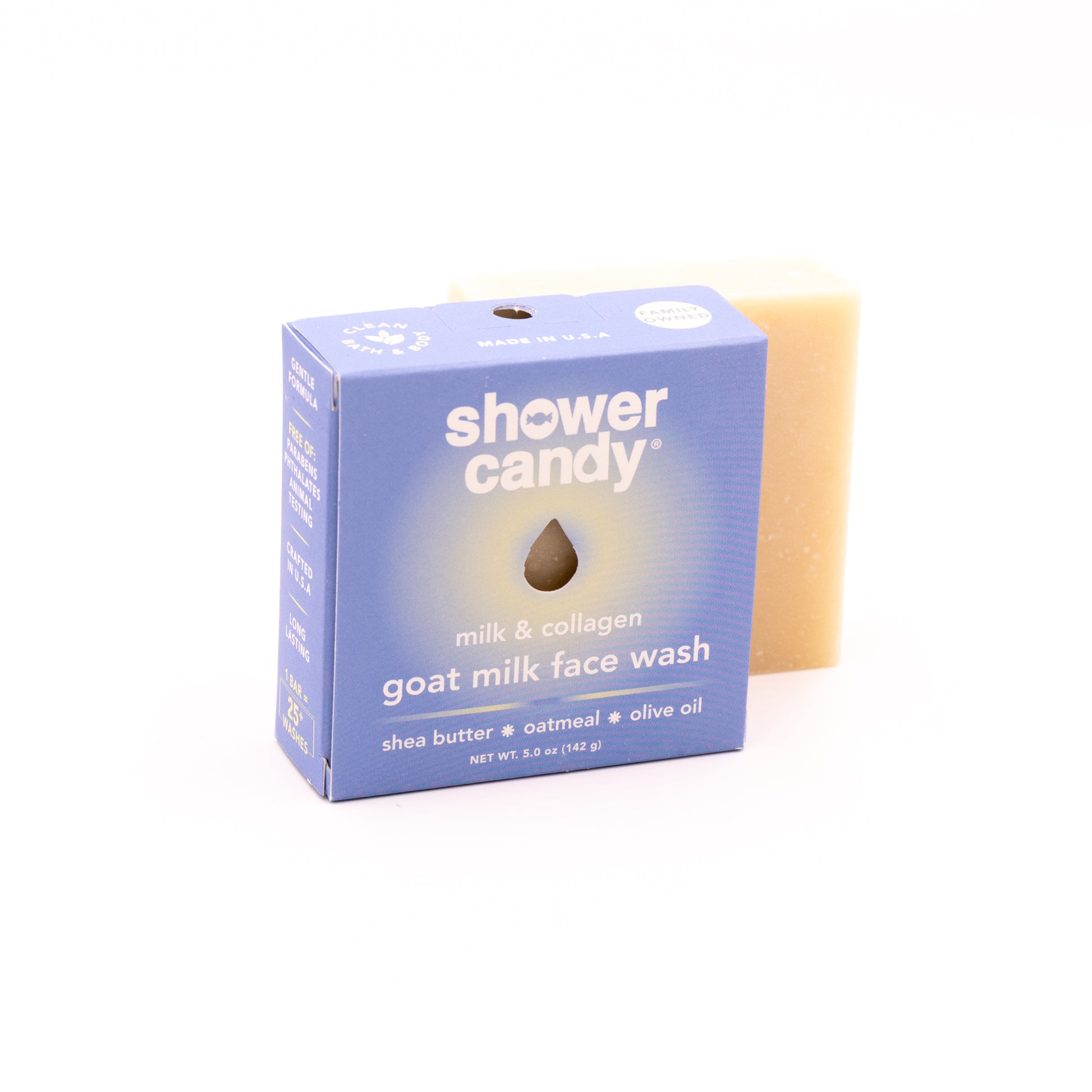 Shower Candy Milk + Collagen Face Wash Bar – Gentle Goat Milk Cleanse