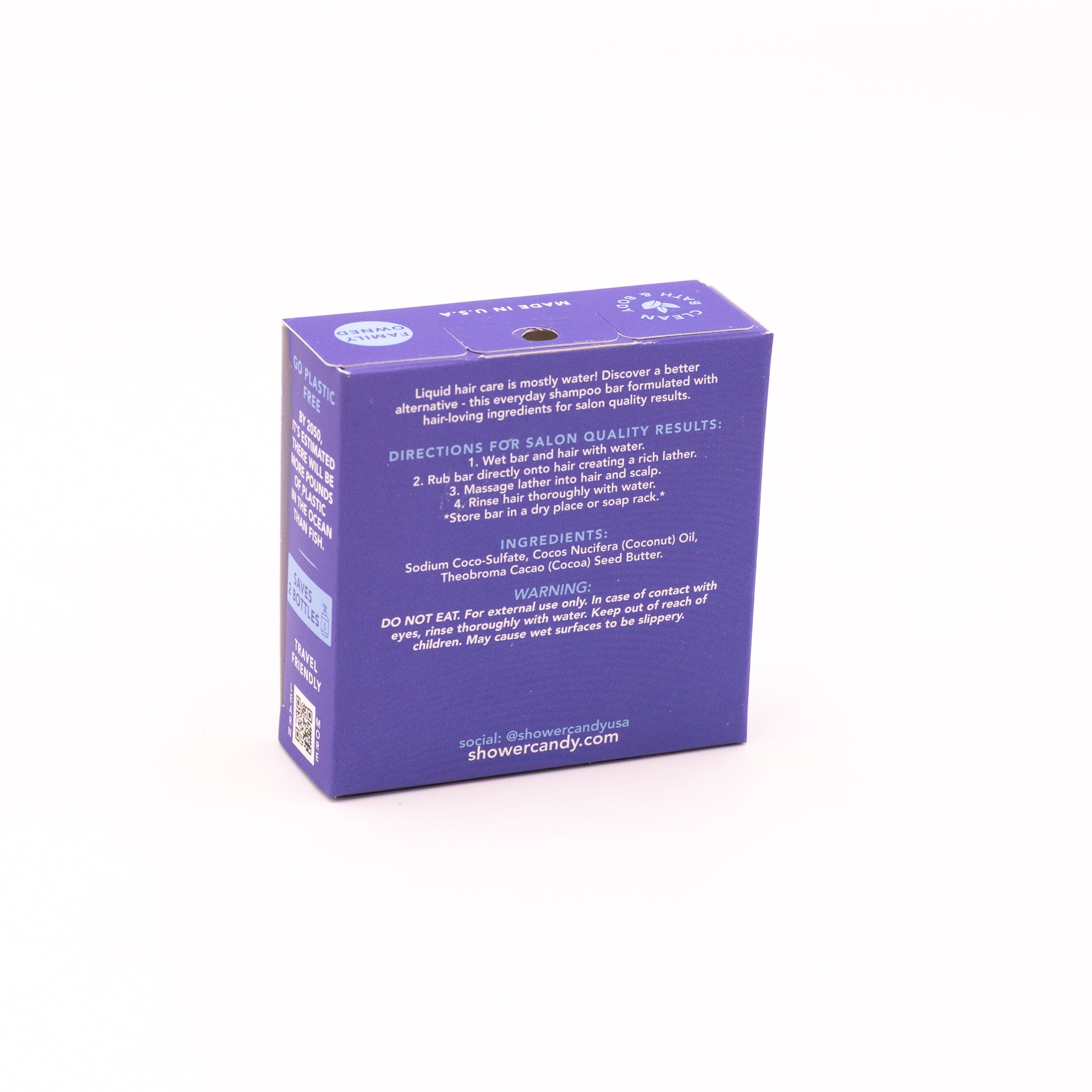 Shower Candy Fragrance Free Shampoo Bar – Hydrating for All Hair Types