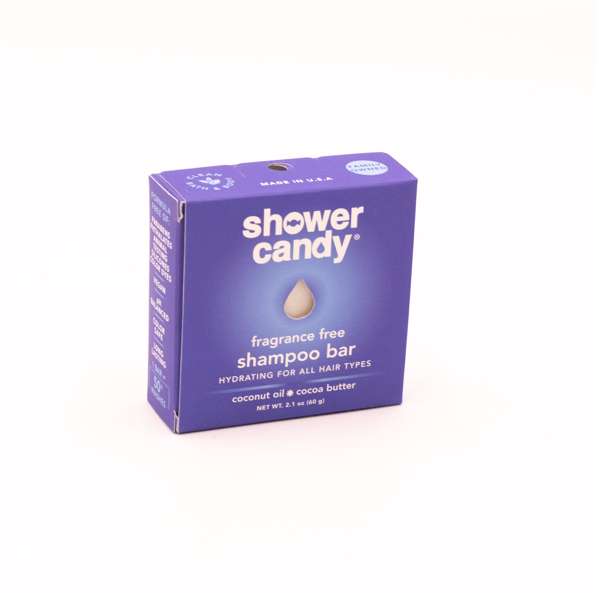 Shower Candy Fragrance Free Shampoo Bar – Hydrating for All Hair Types