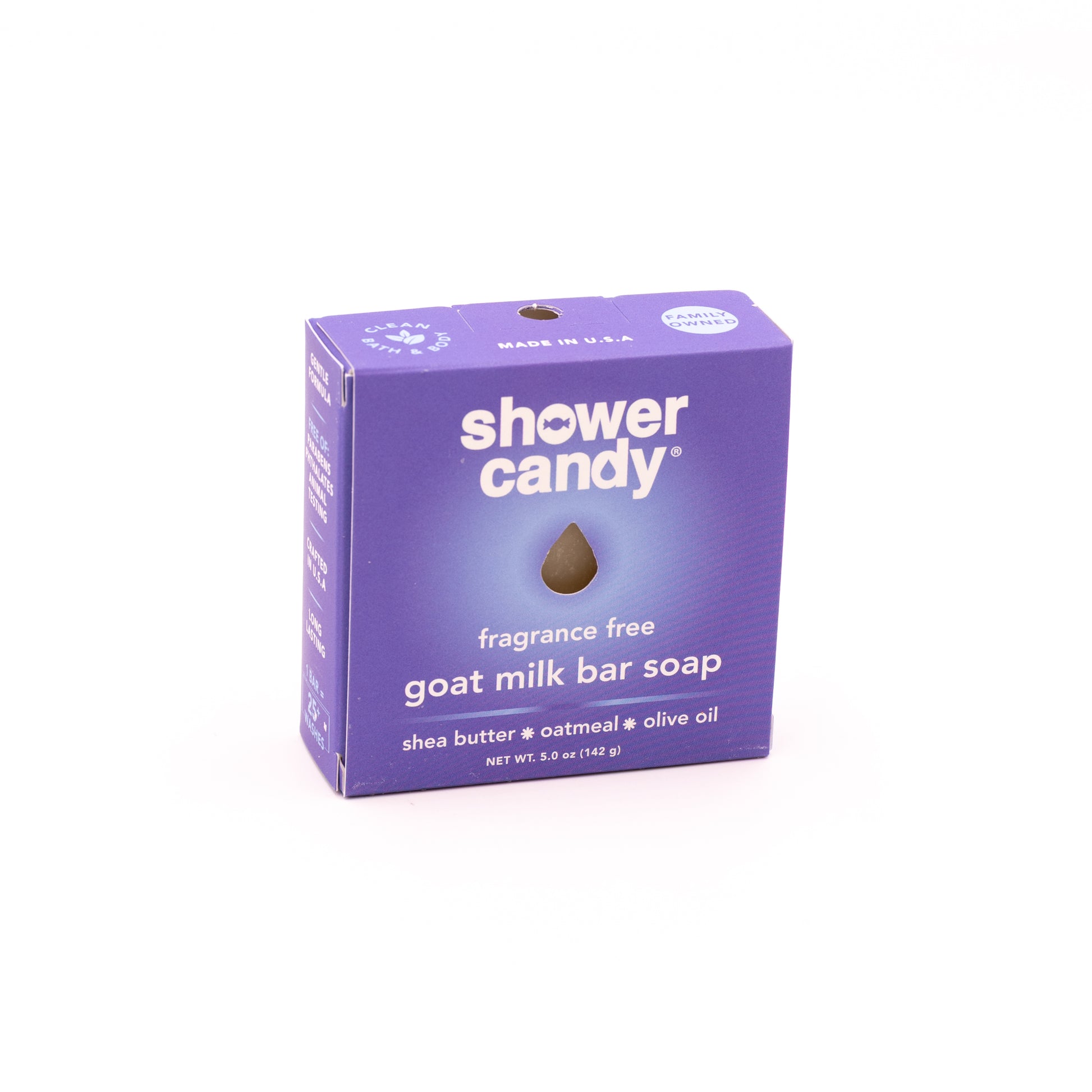 Shower Candy Fragrance Free Goat Milk Bar Soap – Gentle Hydrating Cleanse