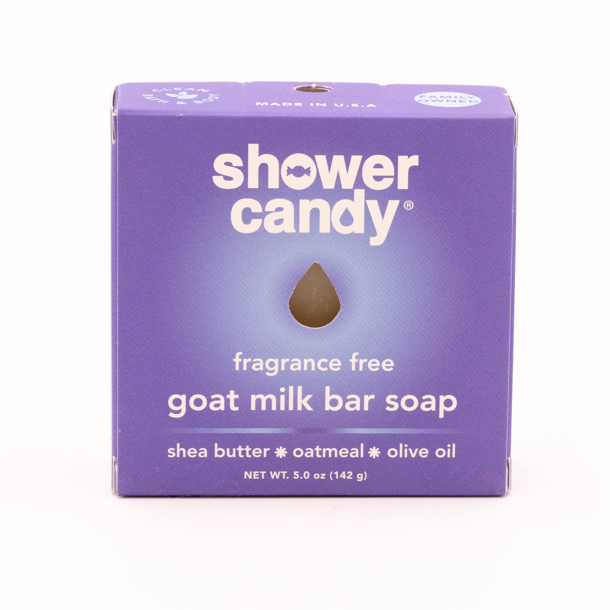 Shower Candy Fragrance Free Goat Milk Bar Soap – Gentle Hydrating Cleanse
