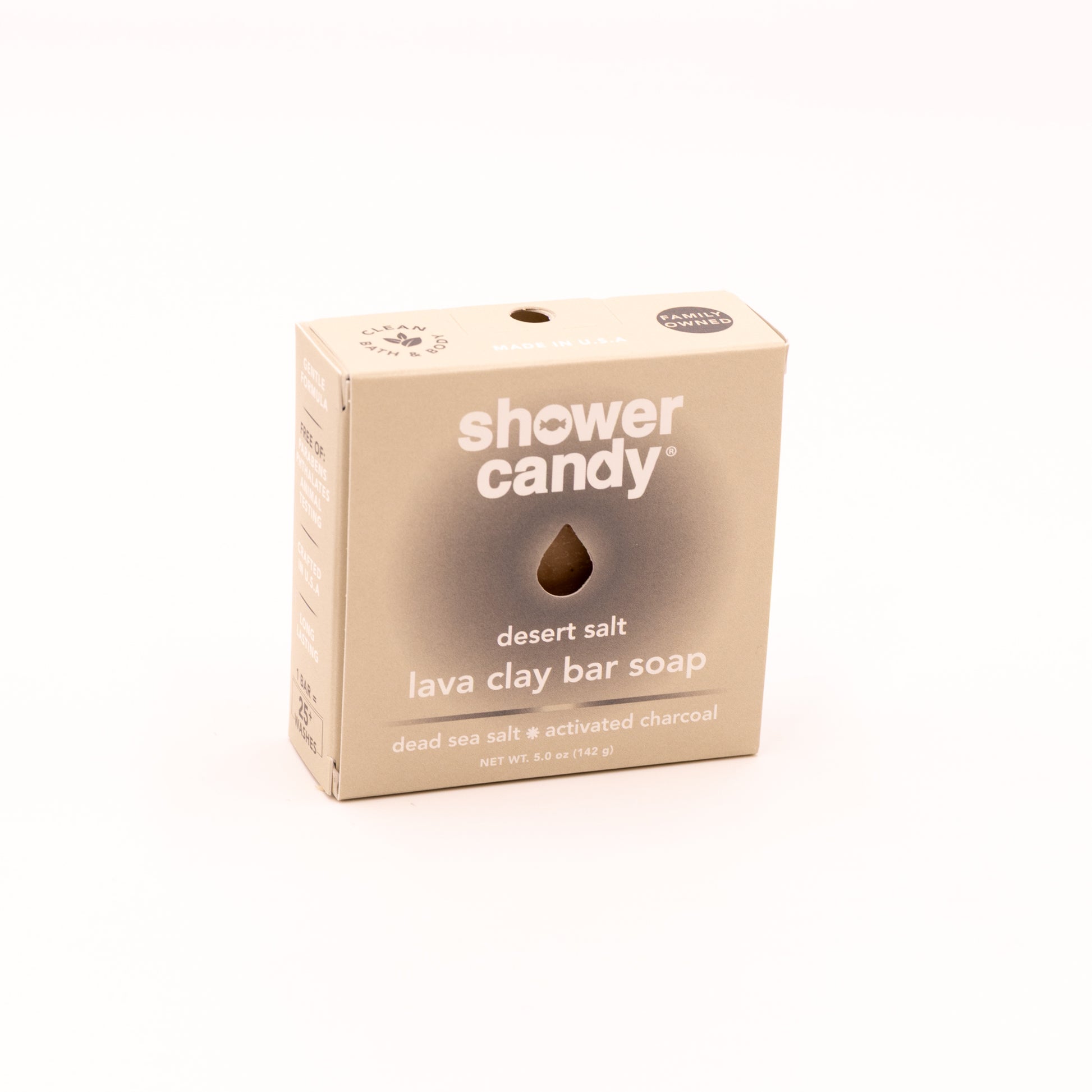 Shower Candy Desert Salt Body Wash Bar – Detox with Lava Clay & Minerals