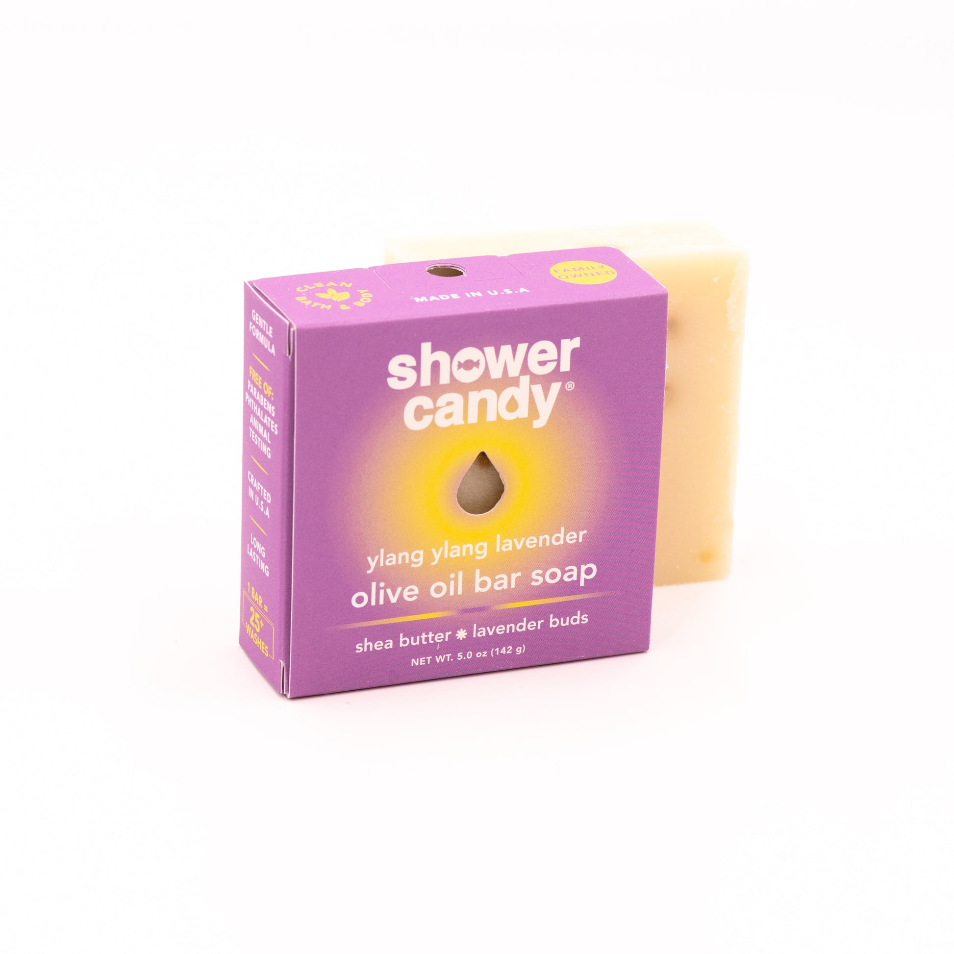 Shower Candy Ylang Ylang Lavender Bar Soap – Nourishing Olive Oil Cleanse
