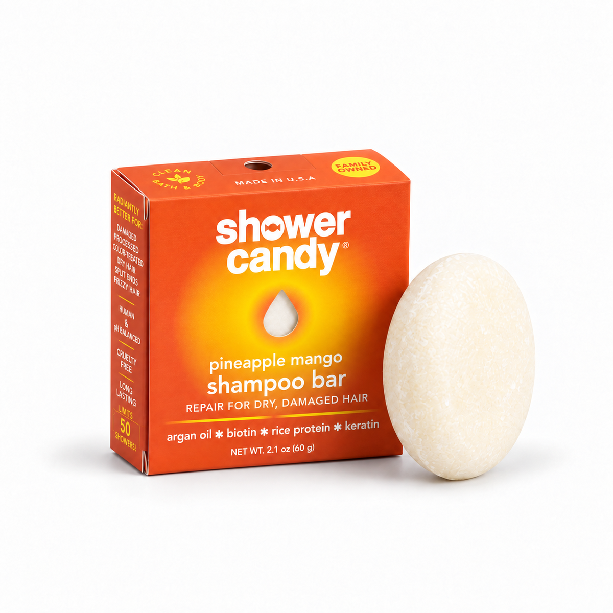 Pineapple Mango Shampoo Bar | Shower Candy – Repair for Dry, Damaged Hair