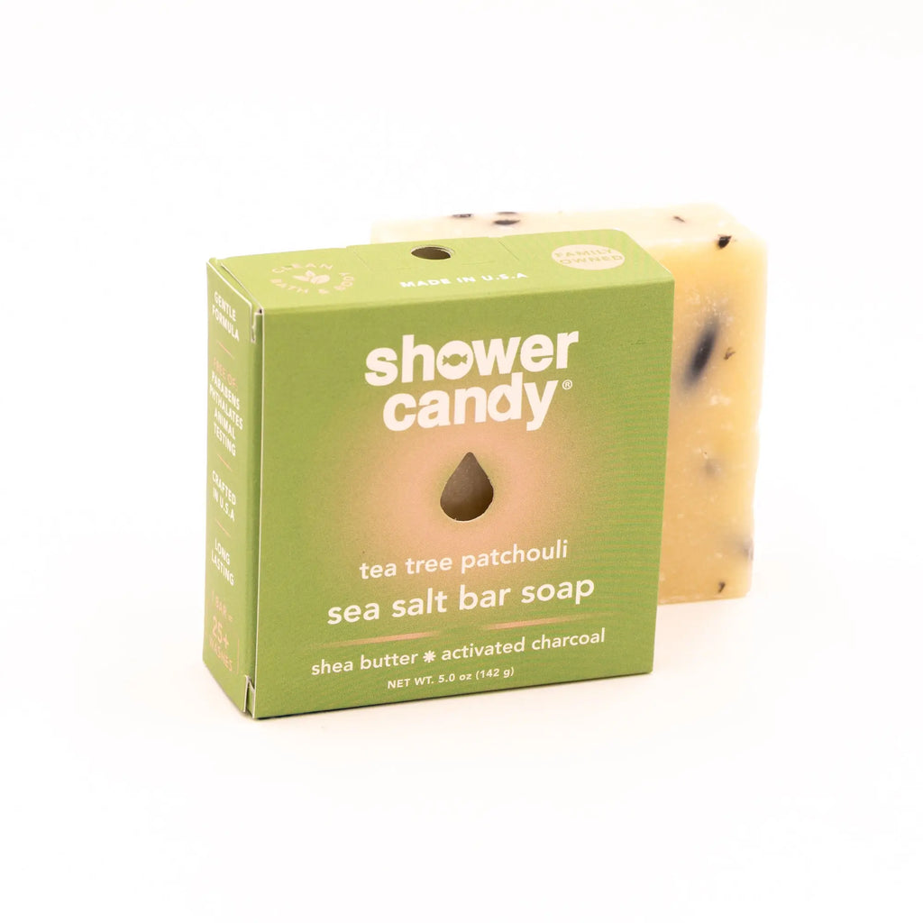 Tea Tree Patchouli Bar Soap – Purifying Olive Oil Cleanse SHOWER CANDY