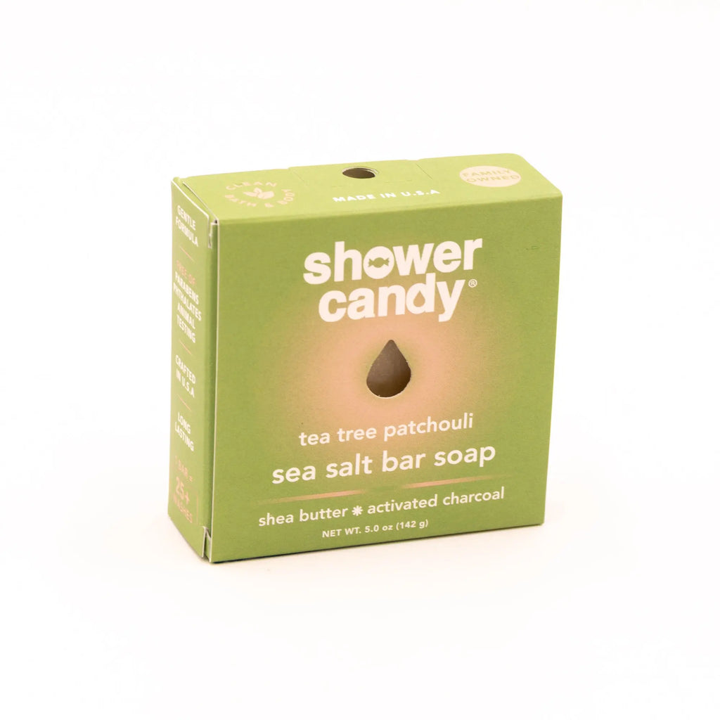 Tea Tree Patchouli Bar Soap – Purifying Olive Oil Cleanse SHOWER CANDY