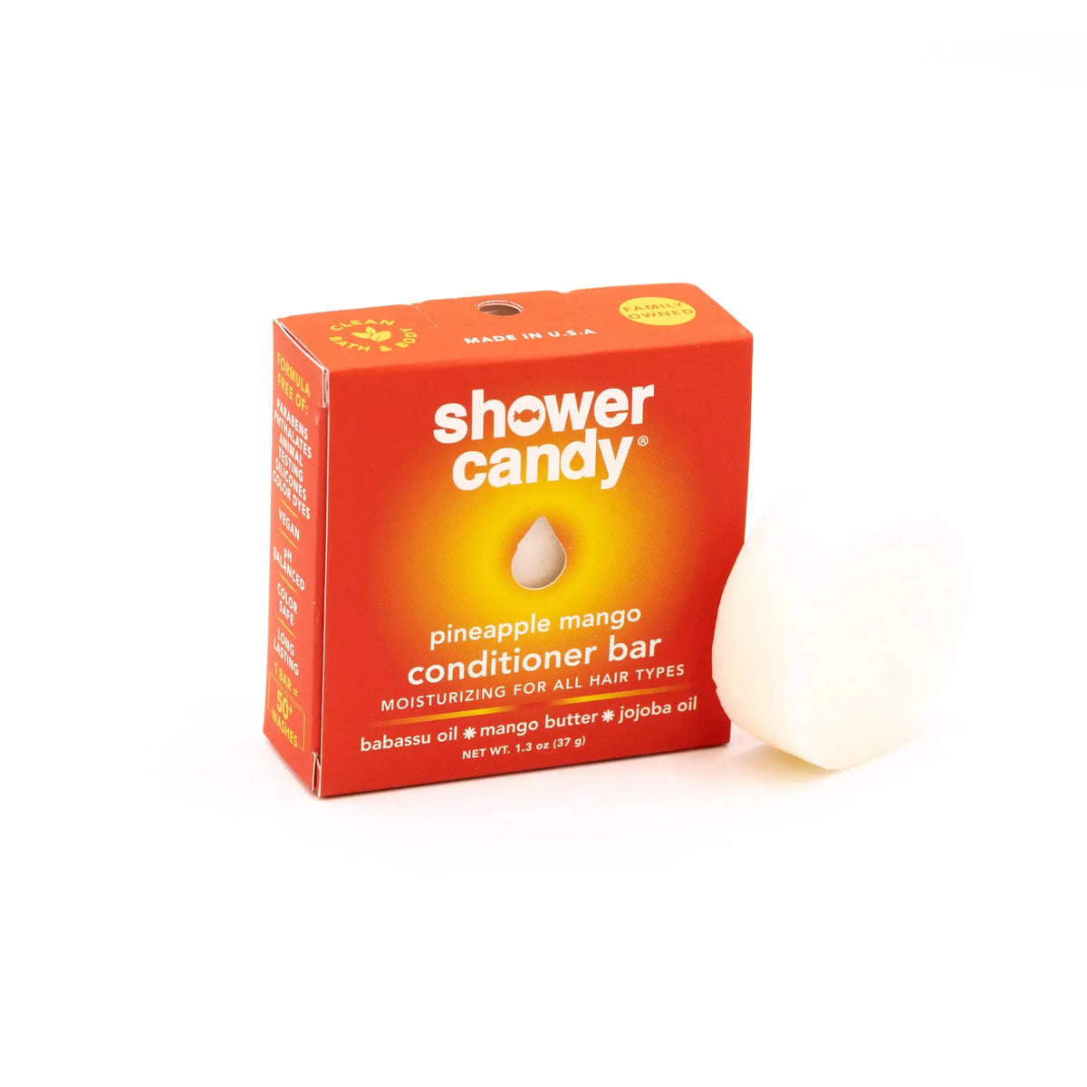 Shower Candy Pineapple Mango Conditioner Bar – Moisturizing Solid Conditioner for All Hair Types SHOWER CANDY