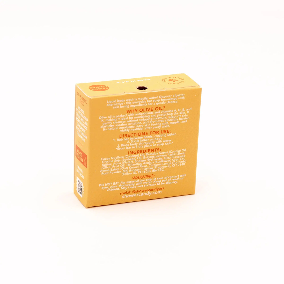 Turmeric Orange Bar Soap – Brightening Olive Oil Cleanse SHOWER CANDY