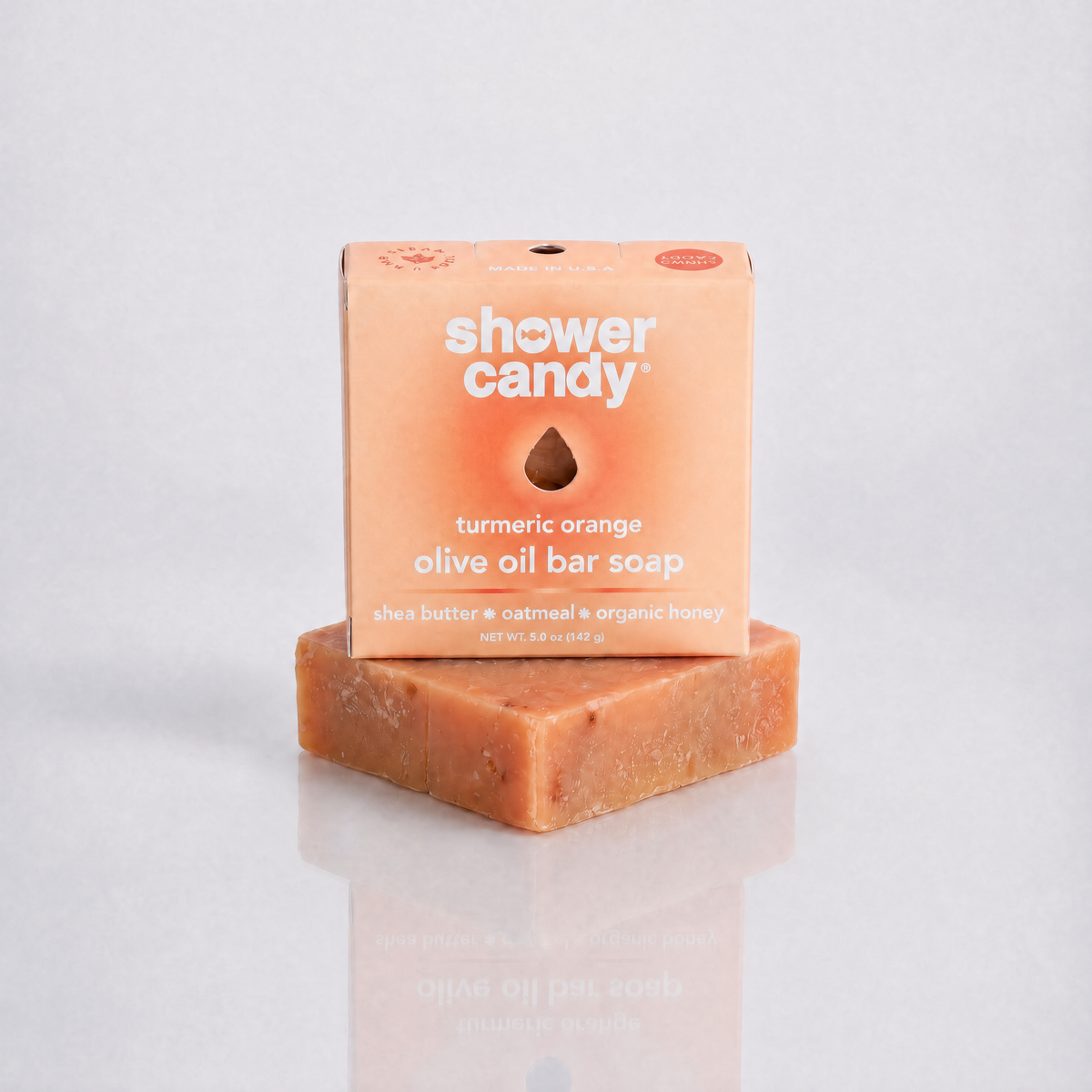 Turmeric Orange olive oil bar soap by Shower Candy